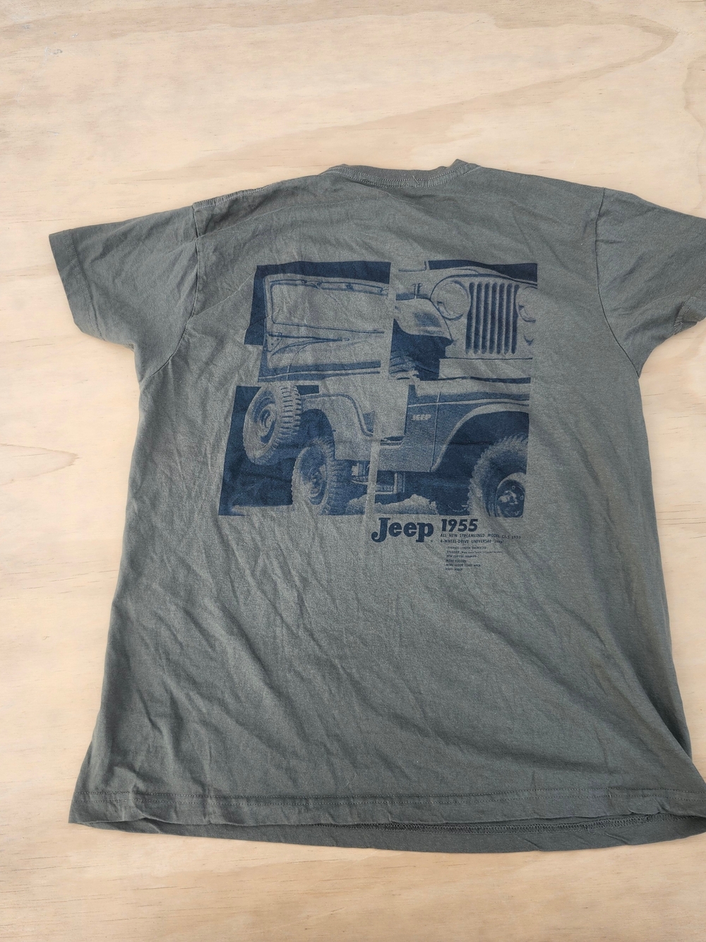 Vintage Jeep Short-Sleeve Tee - Green Military Large
